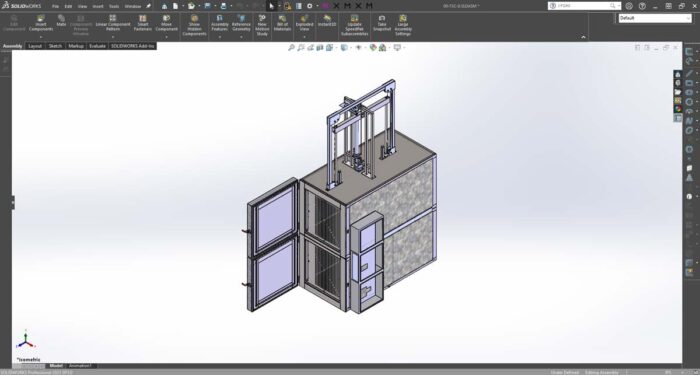 screenshot of metal parts in 3d modeling software