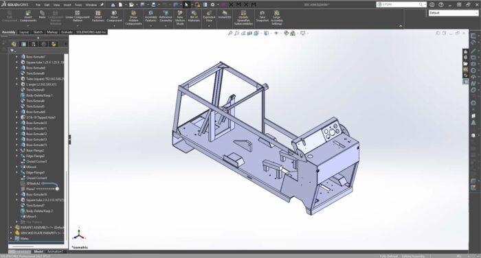 screenshot of assembly in 3d modeling software